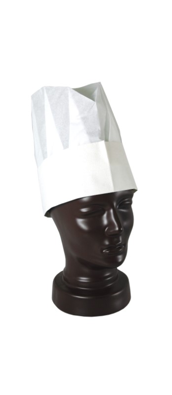 Kochmütze King 21.6/23 cm hoch, weiss
Cappello cucina King, bianco (scatola blu)