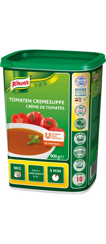 Tomaten Cremesuppe 1-2-3 Knorr
Minestra di pomodoro Knorr