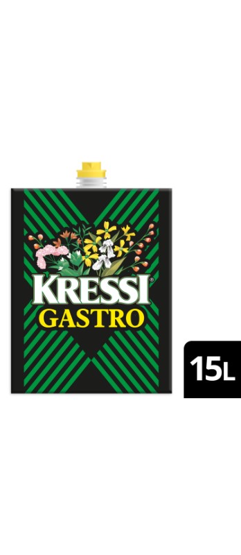 Kressi Gastro Kräuter-Essig , Bibox
Aceto alle erbe Kressi Gastro