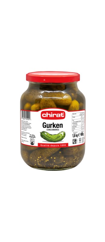 Gurken/Cetrioli Chirat, Net 900 g