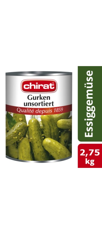 Gurken Nr 6 Chirat unsortiert
Cetrioli Nr 6 varie grandezze Chirat