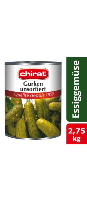 Gurken Nr 6 Chirat unsortiert
Cetrioli Nr 6 varie grandezze Chirat