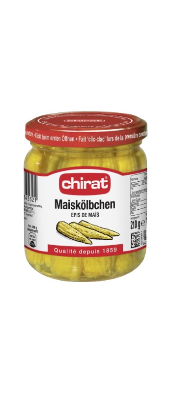 Maiskölbchen Chirat
Pannocchiette di mais Chirat