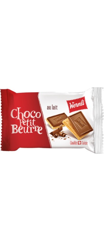 Wernli Mini Choco Petit Beurre au lait, 1er Portion
Wernli biscotti al burro con cioccolato, 1 port.