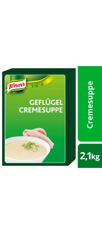 Geflügel Cremesuppe 1-2-3 Knorr
Crema alla carne di pollame Knorr