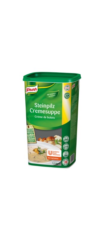 Steinpilzsuppe Cremesuppe Knorr
Minestra ai funghi porcini Knorr