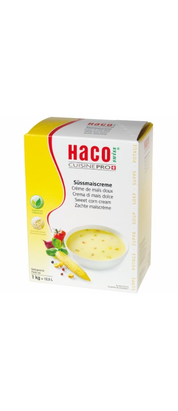 Süssmaiscreme Haco
Crema al mais Haco
Aktiv, auf Vorbestellung