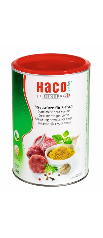 Streuwürze für Fleisch Haco
Condimento per carne Haco